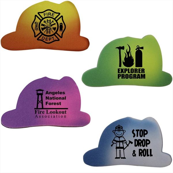 SA02132 Die Cut Fire Helmet Mood Eraser With Custom Imprint